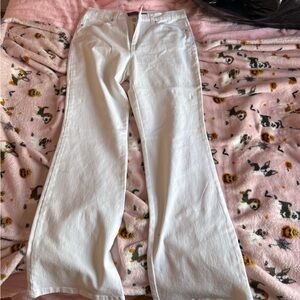 White Bootcut Jeans